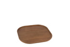 Decoratief dienblad Rubberhout Donkerbruin Klein