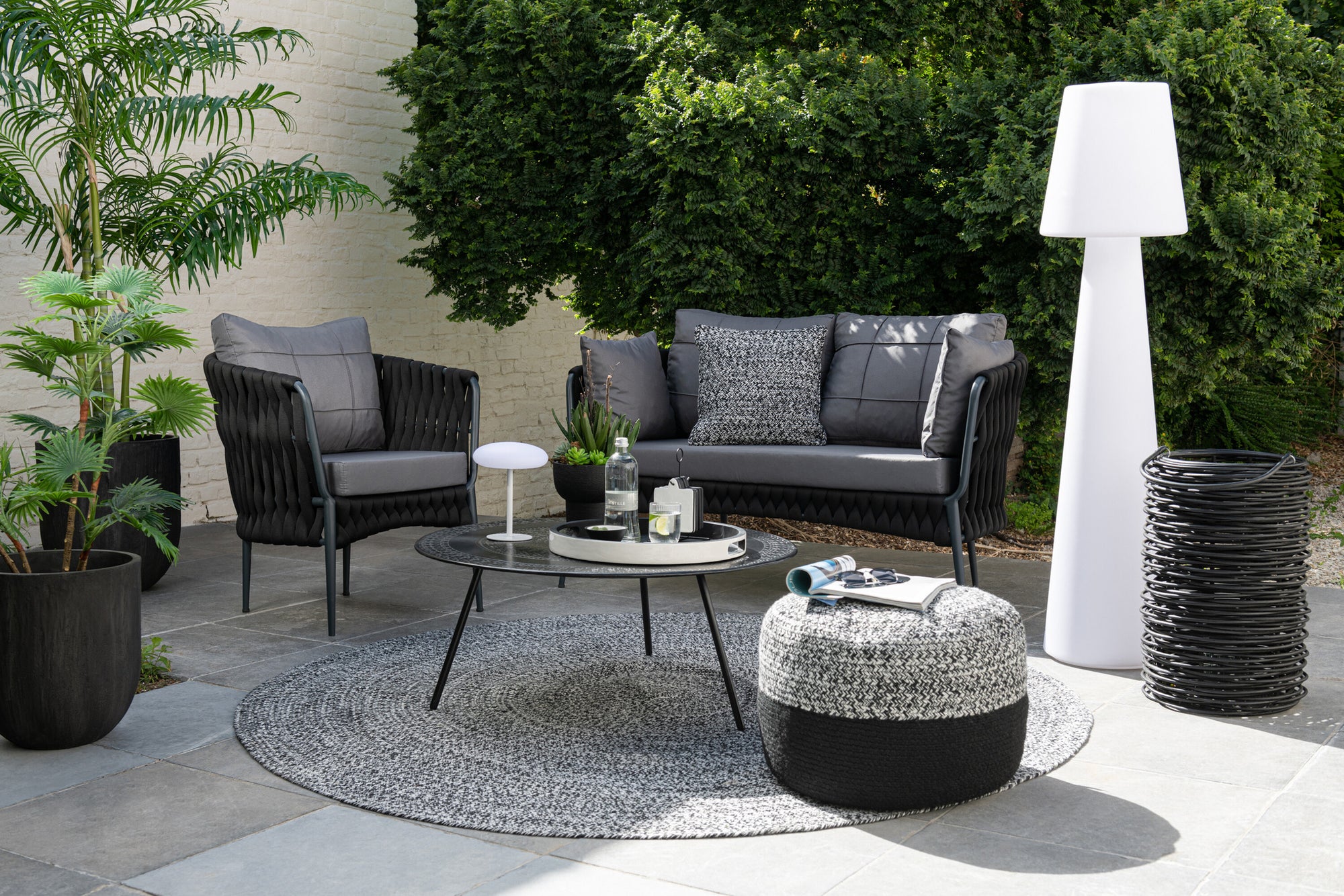 Palmboomventilator in pot plastic groen