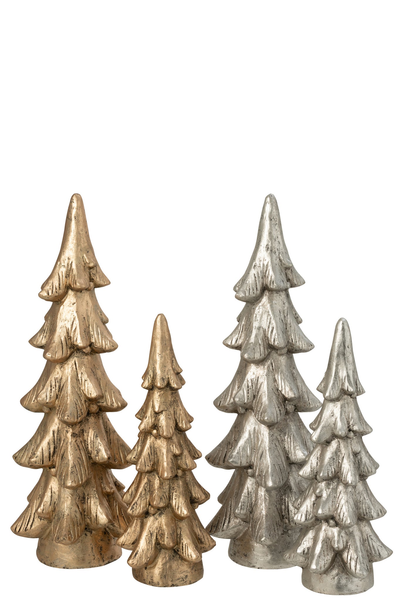J-LINE KERSTBOOM RONDE VOET MAGNESIUM GOUDKLEURIG GROOT