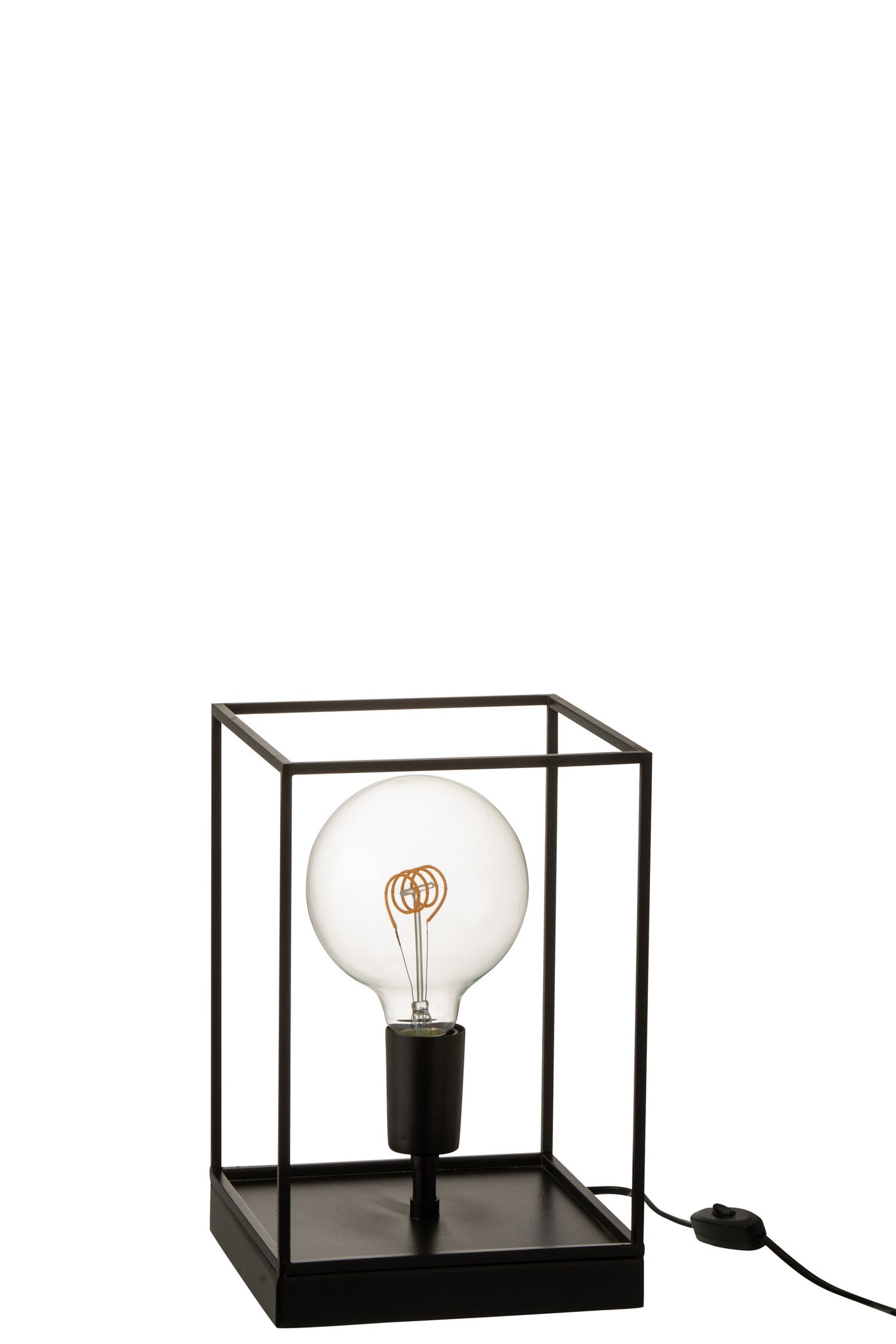 Lamp 1 lamp rechthoekig frame metaal zwart klein