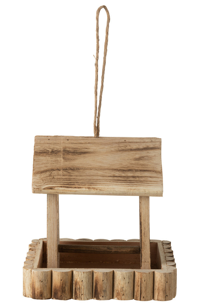 J-Line Vogelhuis met Rand Hout Beige 