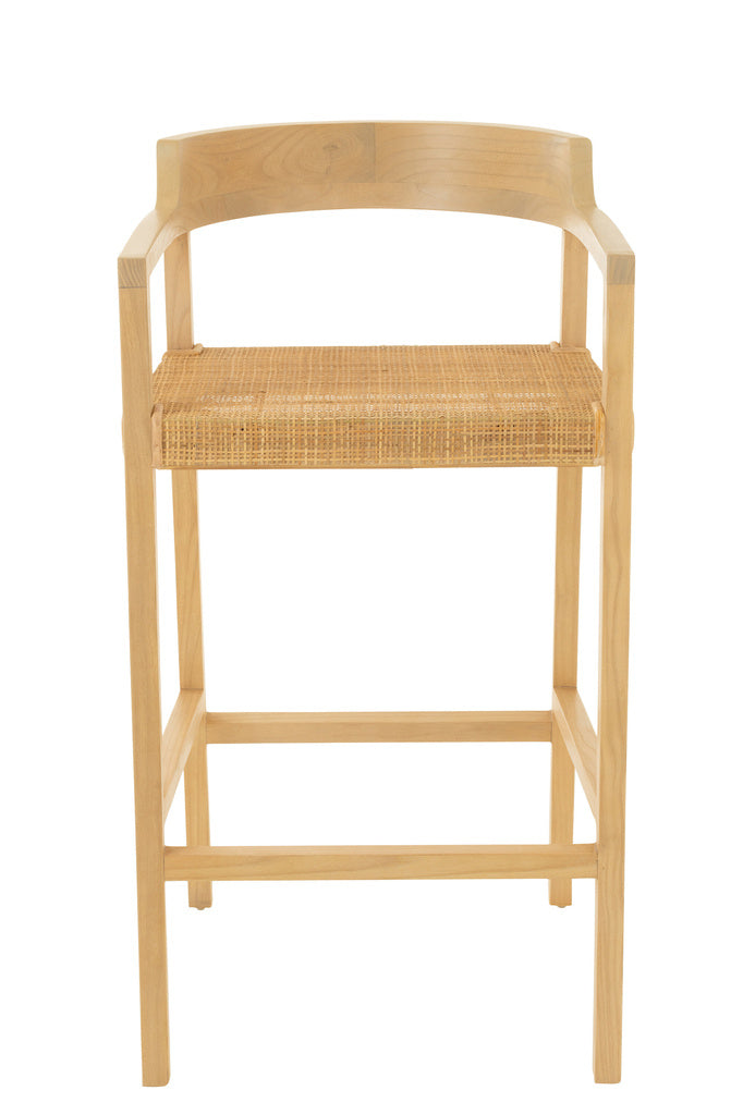 J-LINE BARKRUK EMMA – TEAK/RATTAN – NATUUR – 100 CM