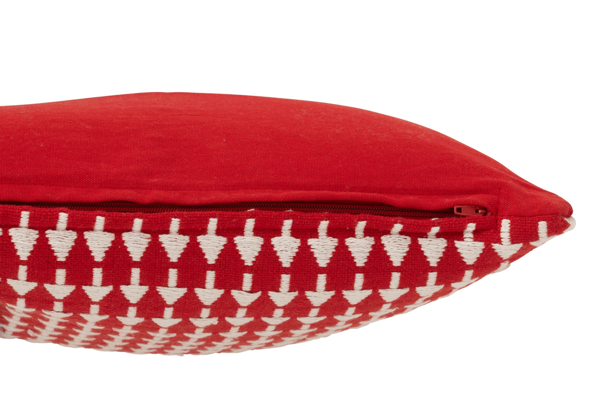 J-LINE KUSSEN KERSTBOMEN KATOEN KERST ROOD/WIT