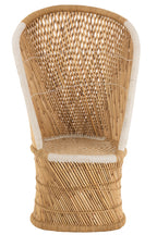 Stoelleuning bamboe naturel/wit voor volwassenen