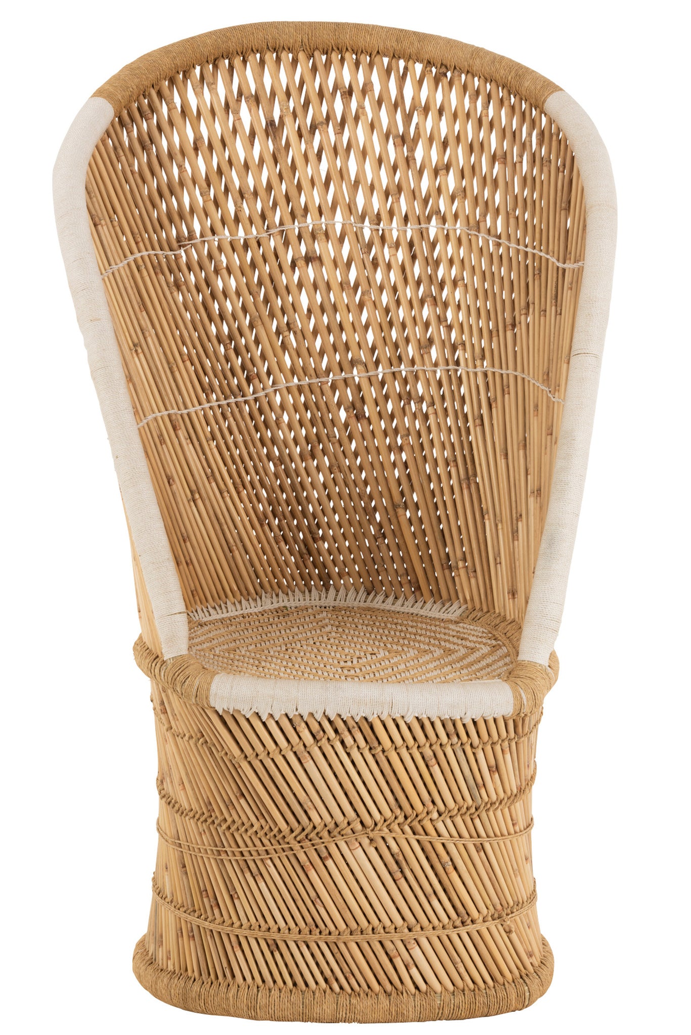 Stoelleuning bamboe naturel/wit voor volwassenen
