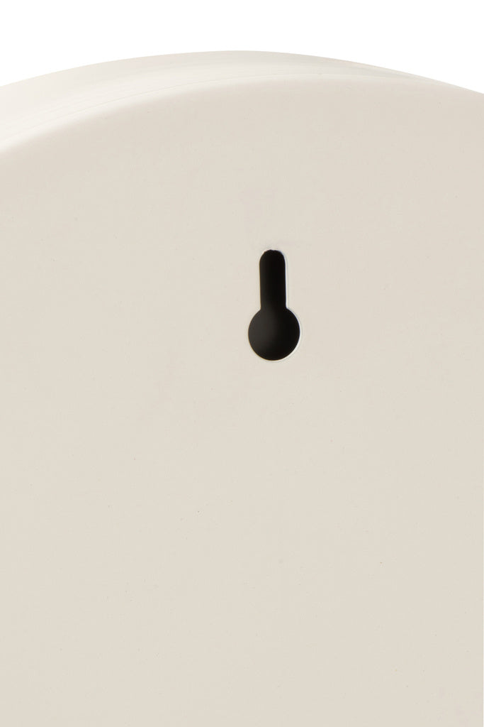 J-LINE RONDE SPIEGEL BORDER METAAL WIT SMALL