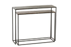 Set van 2 rechthoekige aluminium zwarte/mix consoles