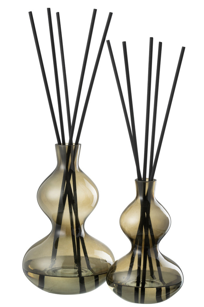 J-LINE GEURIGE OLIE OLIVE & FRANKINCENSE GLAS GROEN GROOT