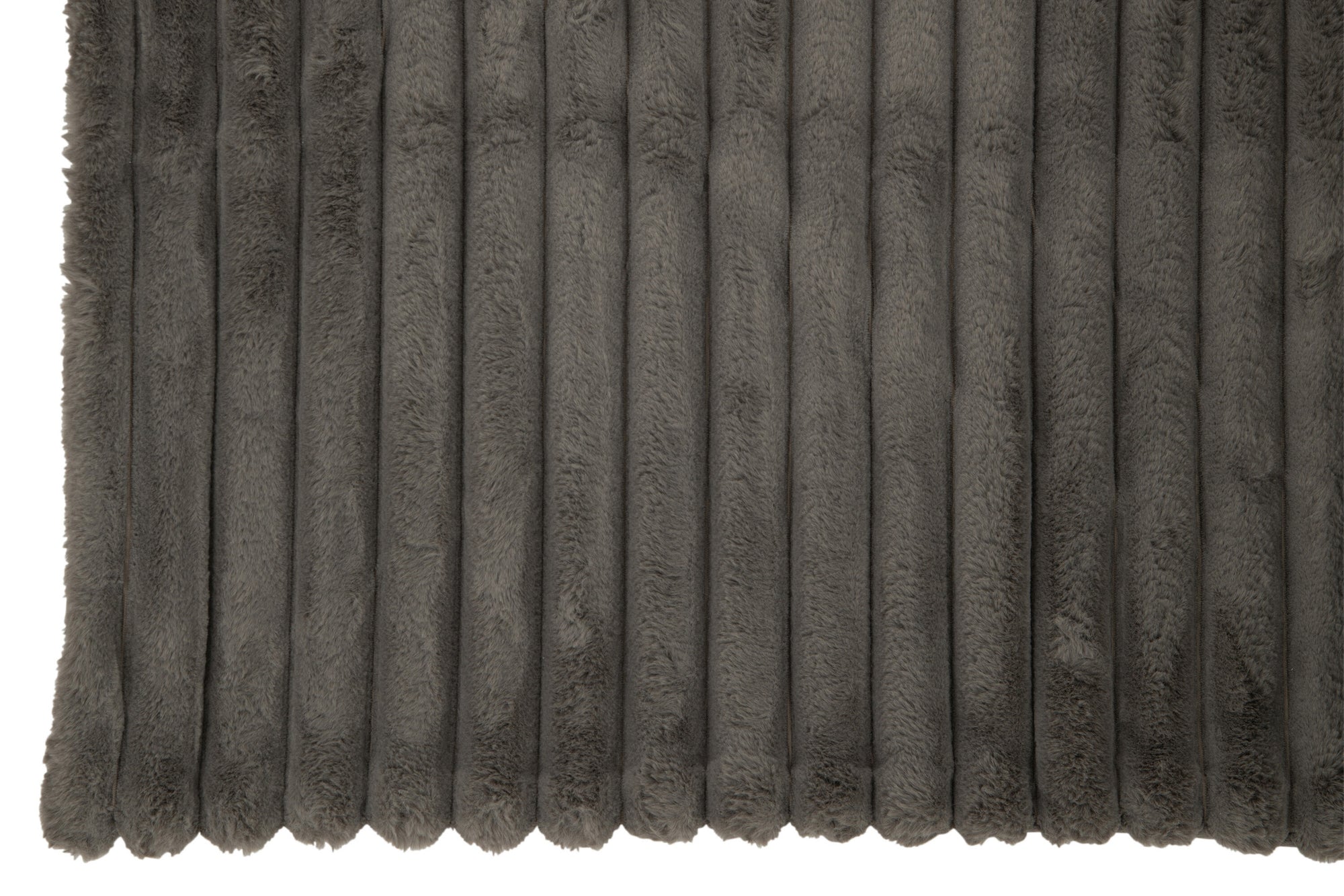 J-LINE PLAID RIBFLUWEEL POLYESTER DONKERGRIJS
