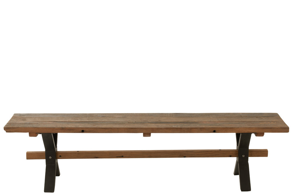 J-LINE BANK VINTAGE HOUT BRUIN