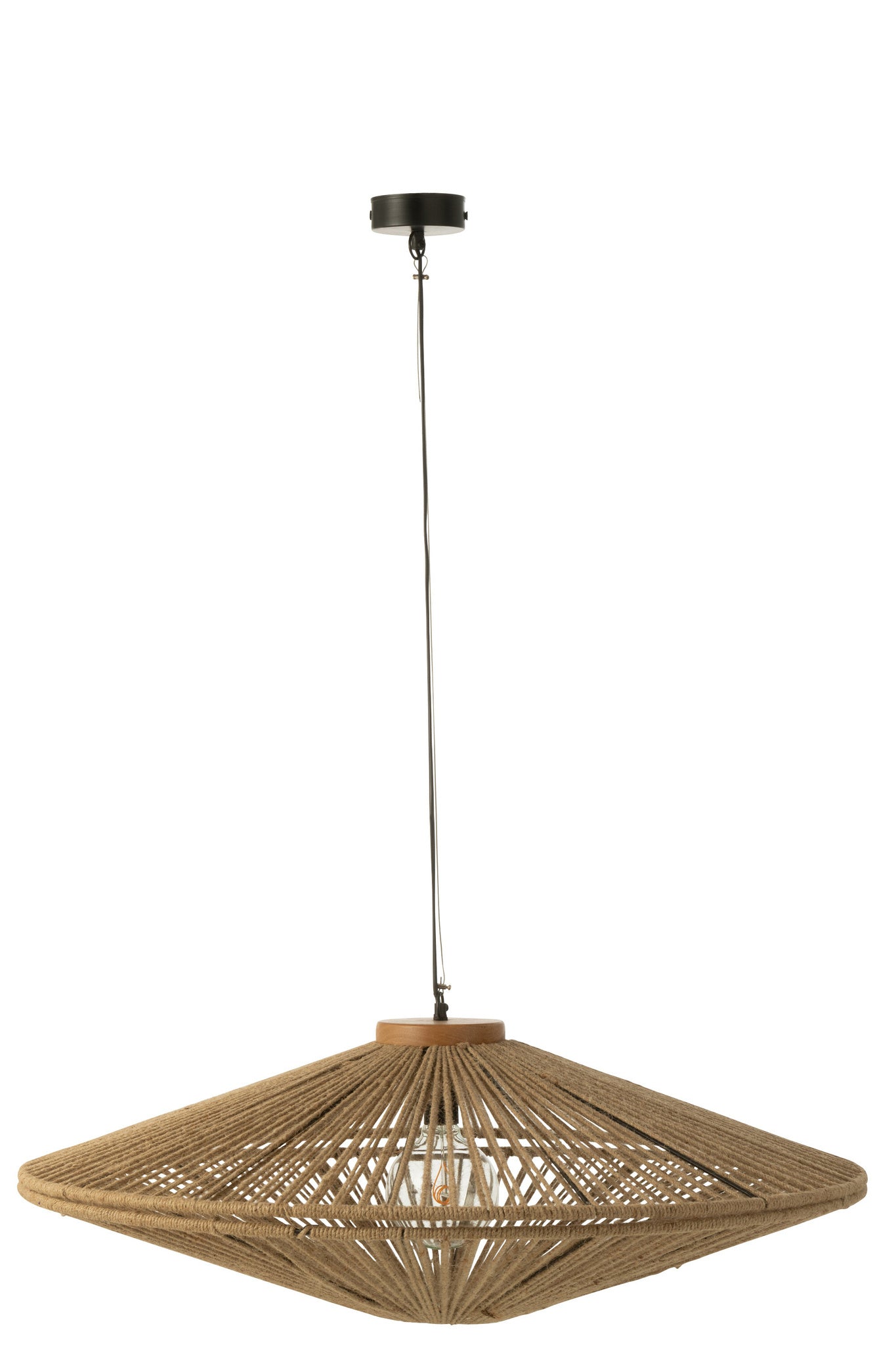 Hanglamp Ovni IJzer/Jute Naturel Groot