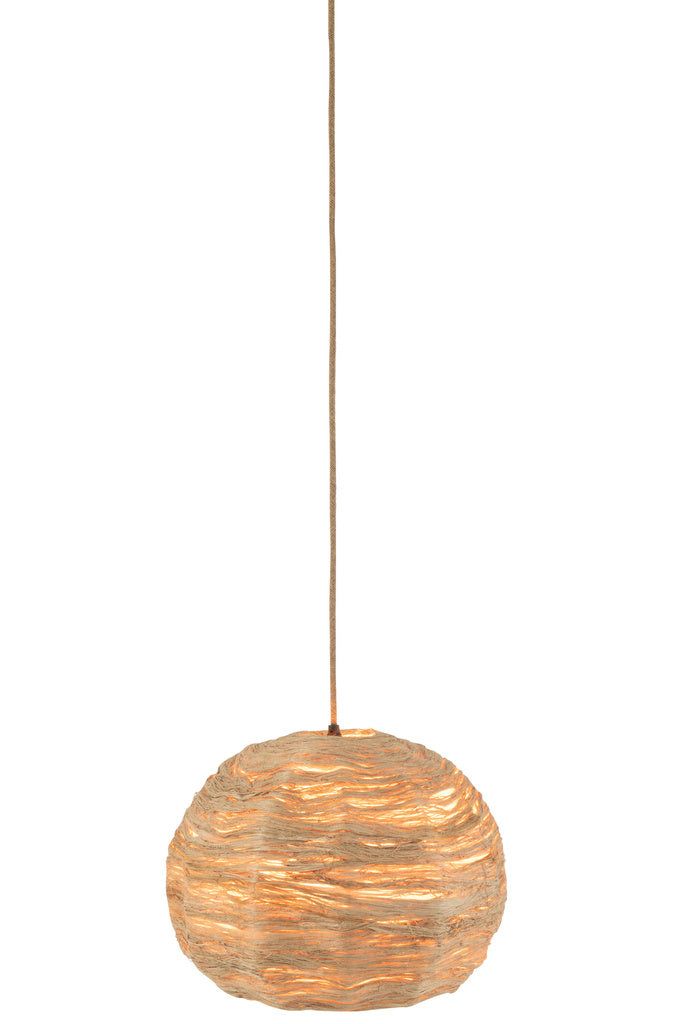 J-LINE HANGLAMP BALL BANANA LEAF NATUREL MEDIUM