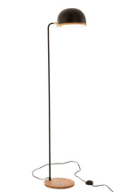 Vloerlamp Evy ijzer/hout zwart/naturel