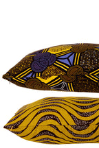 J-LINE KUSSEN PATROON CURVES/RONDEN STOFFEN MIX (SET VAN 2)