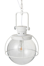 J-LINE HANGLAMP BALL GLAS/METAAL WIT