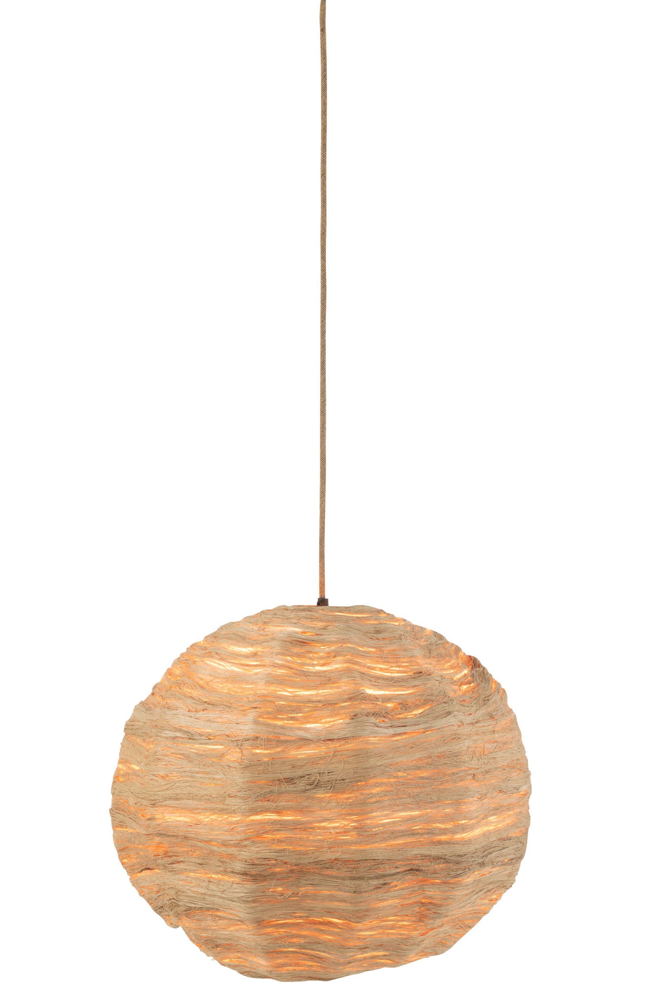 Hanglamp bol bananenblad naturel groot