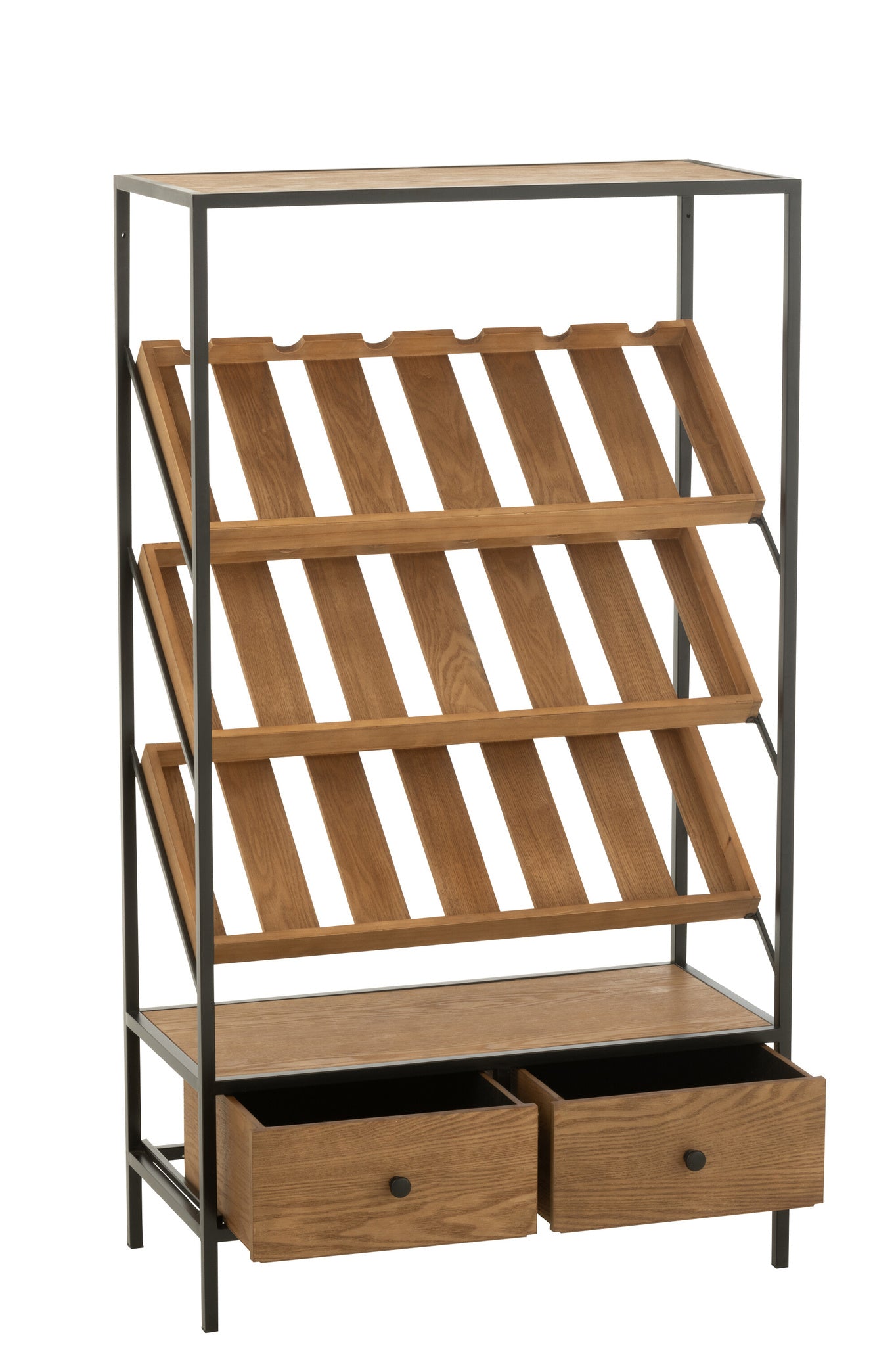 Bar Kast Wijnfineer Natuur/Zwart Medium