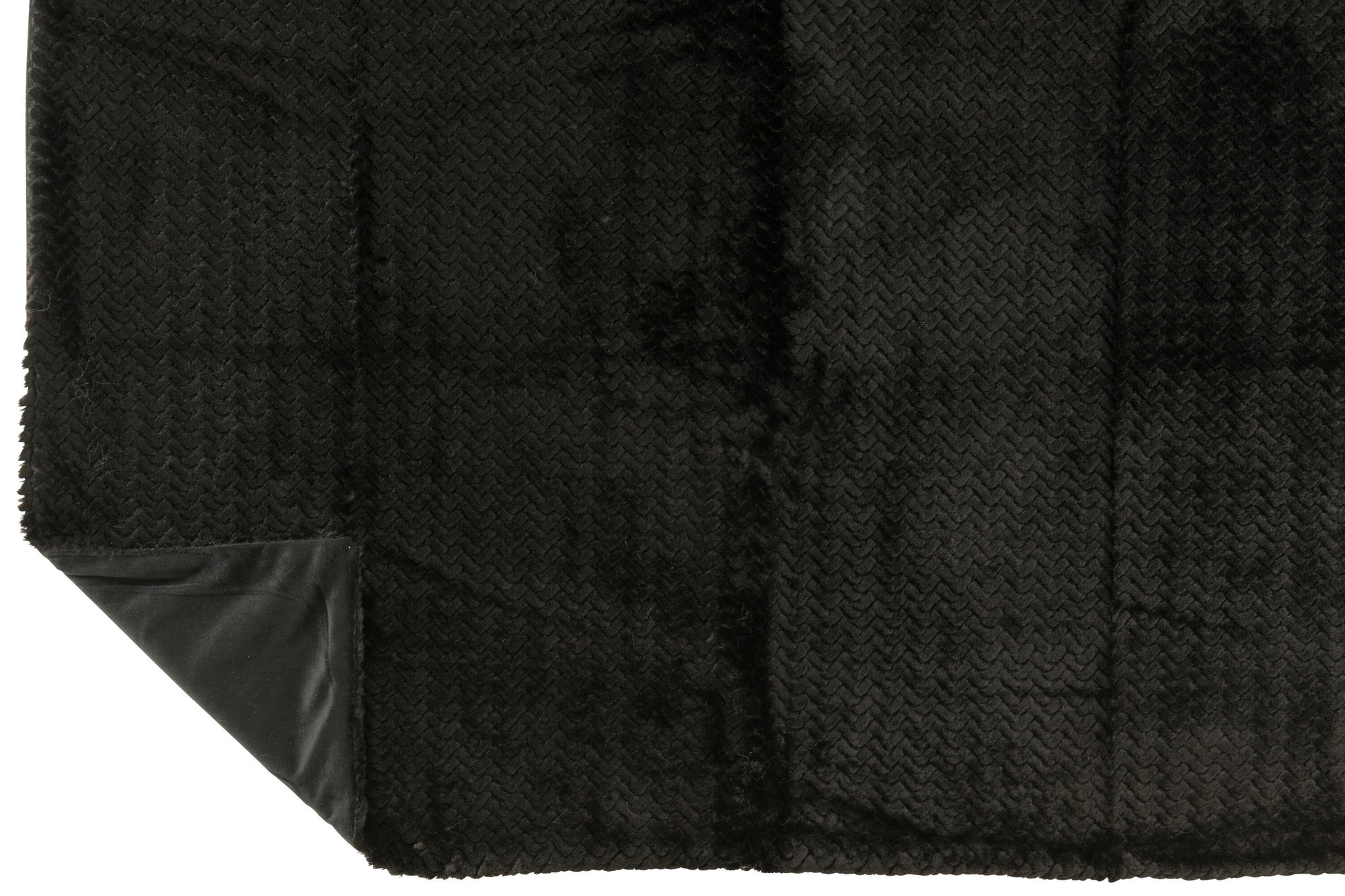 J-LINE DEKENTJE POLYESTER ZWART