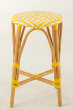 J-LINE KRUK ROTAN GEEL/WIT GROOT