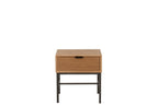J-LINE SIDETABLE ON BASE – HOUT/METAAL NATUUR