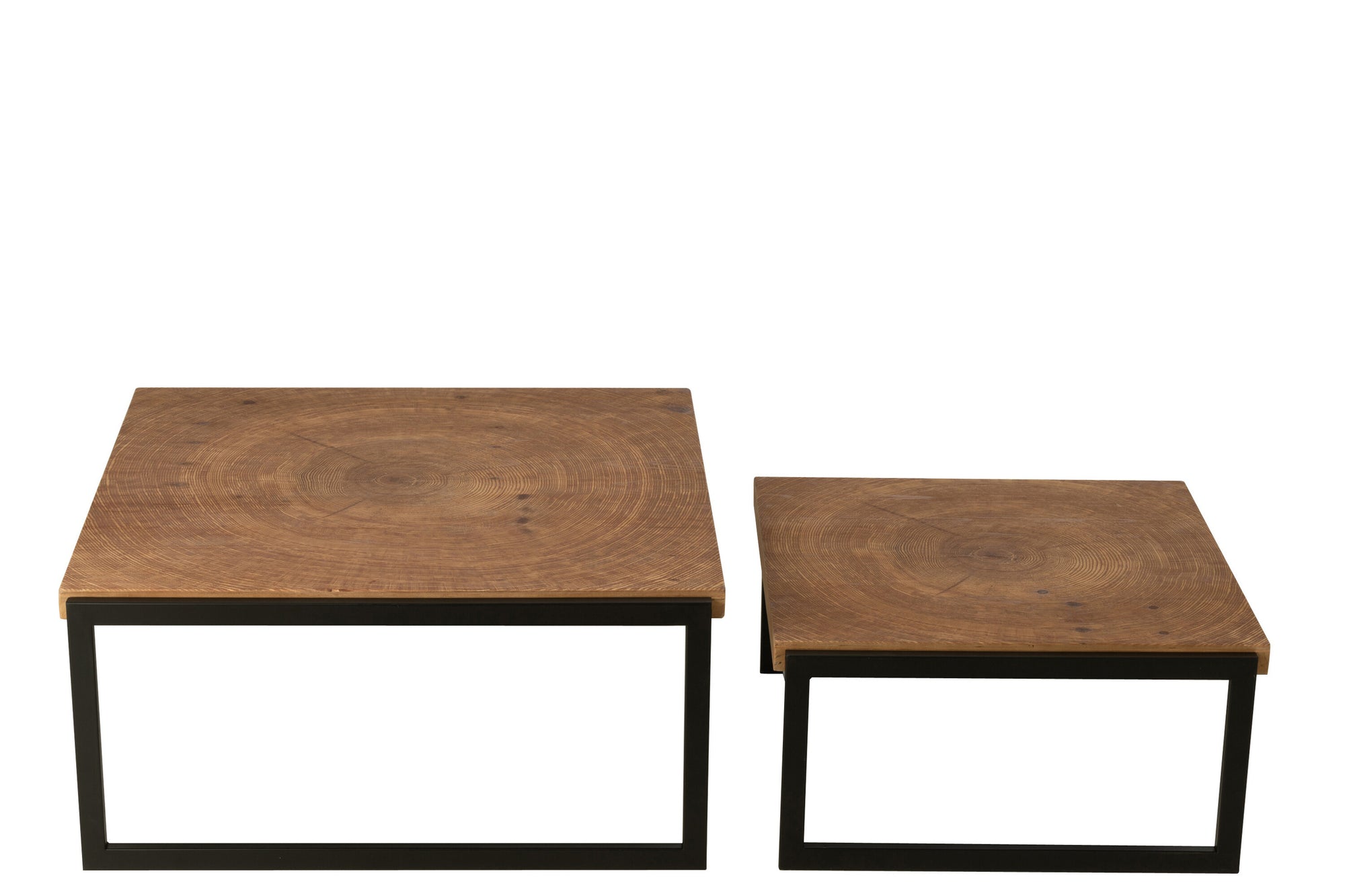 S/2 Salontafel Dos Mdf Natuurlijk/Zwart