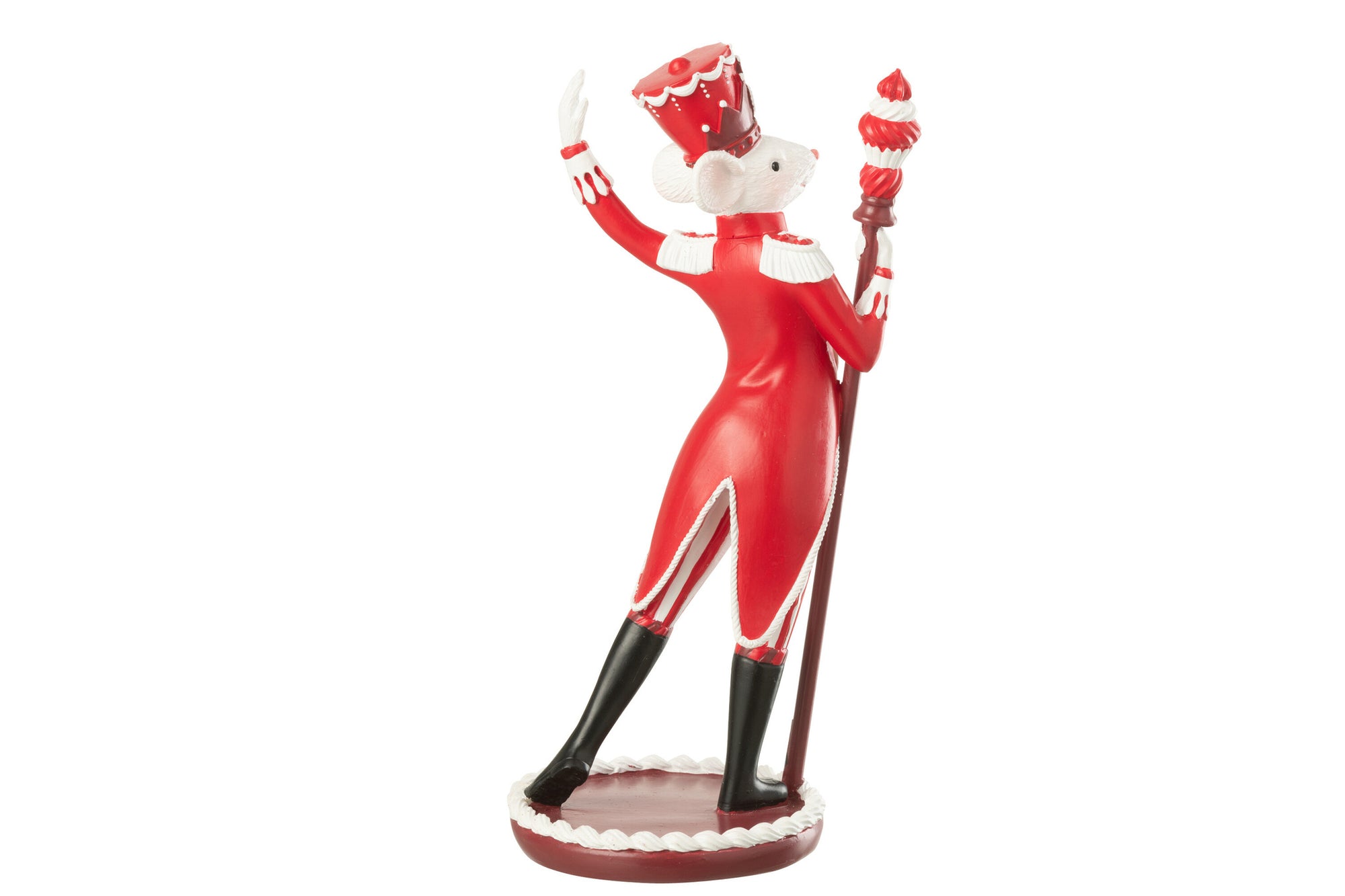 J-LINE MUIS CIRCUS + TAART LIMOENPOEDER KERST ROOD/WIT