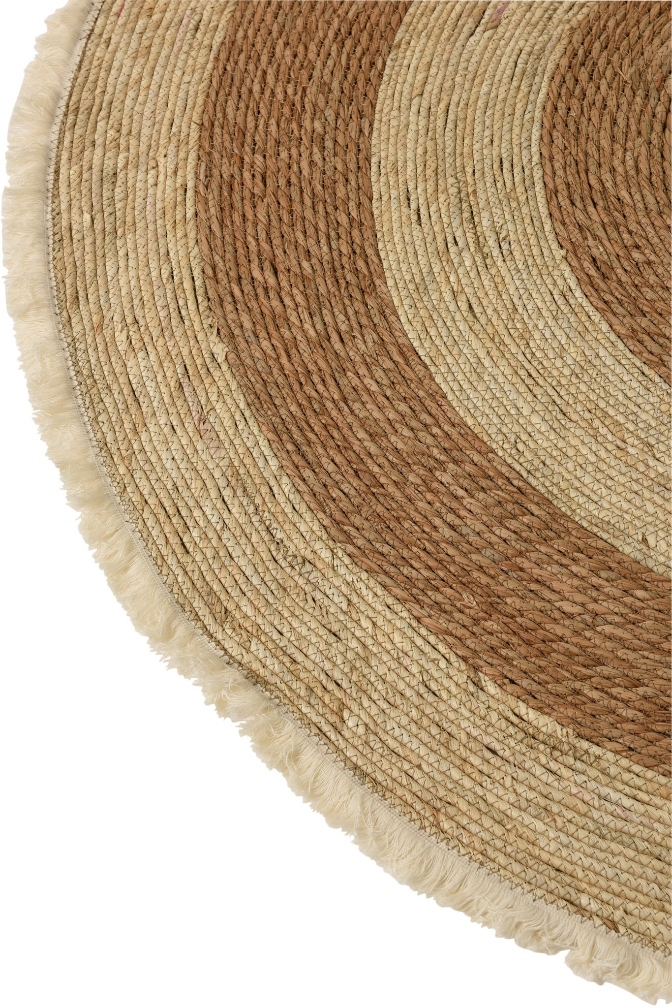 Rug Kwast Band Maïs Schil/Katoen Beige/Bruin Wit