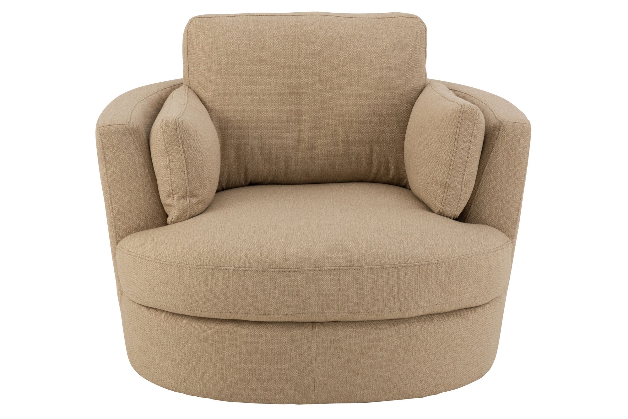 Draaistoel Hout/Textiel Beige