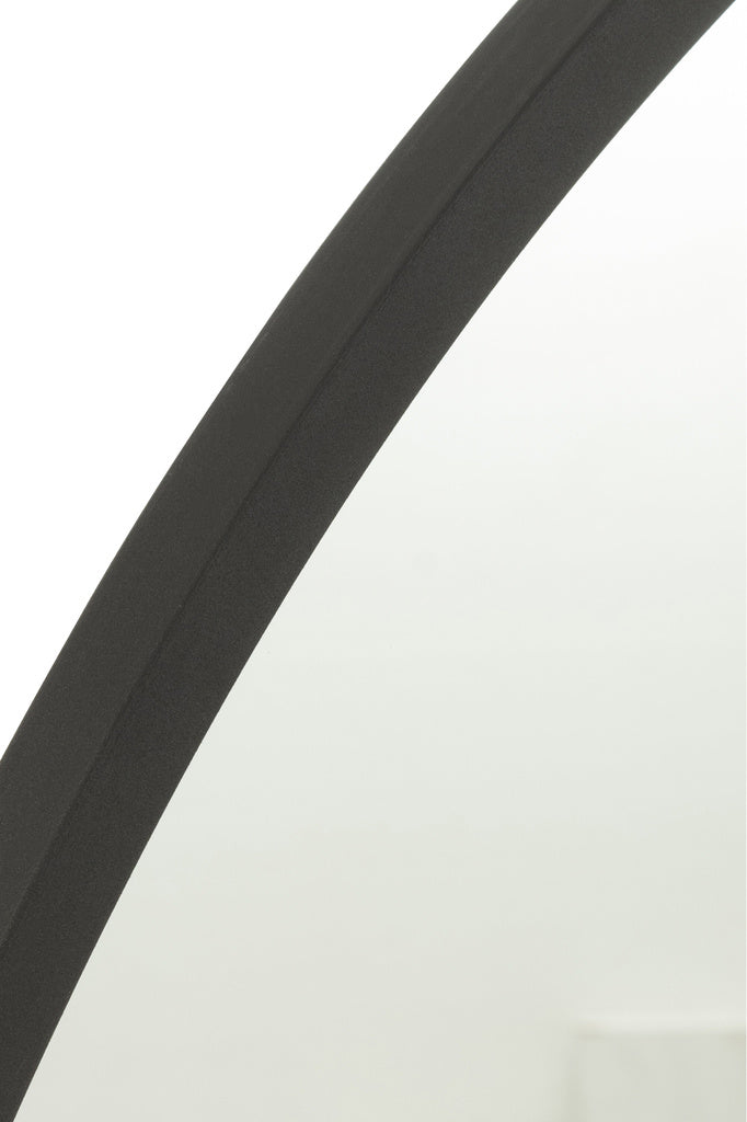 J-LINE RONDE SPIEGEL MAT ZWART EXTRA LARGE