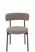 Stoel bouclé multiplex/polyester grijs/zwart