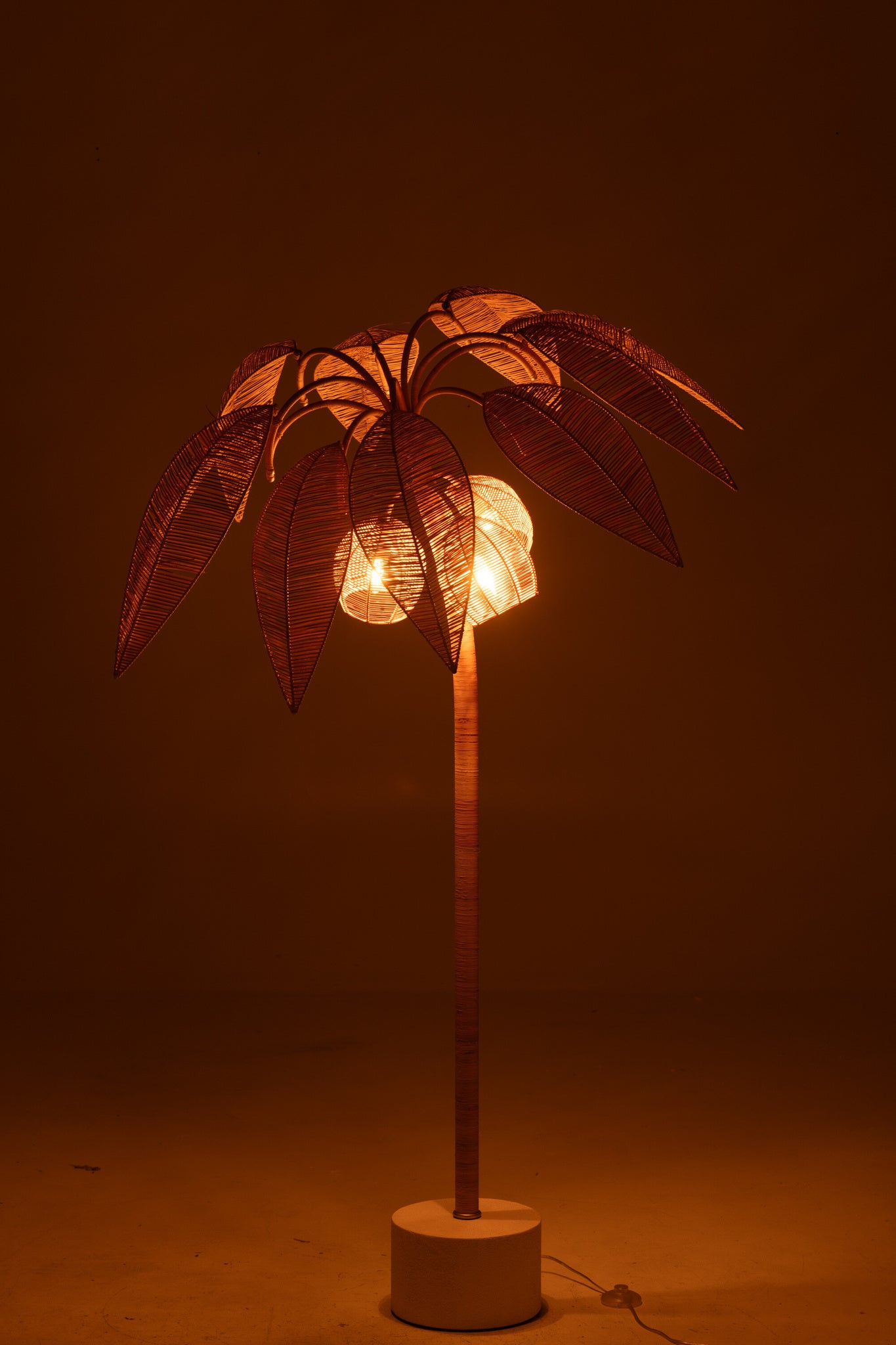 Vloerlamp Kokospalm Rietvlechtwerk Naturel Klein