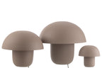 Grote tafellamp van ijzer in taupe