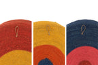 J-LINE SET VAN 3 WANDDECORATIE TRAYS CIRCLES+LINES ZEEGRAS MIX
