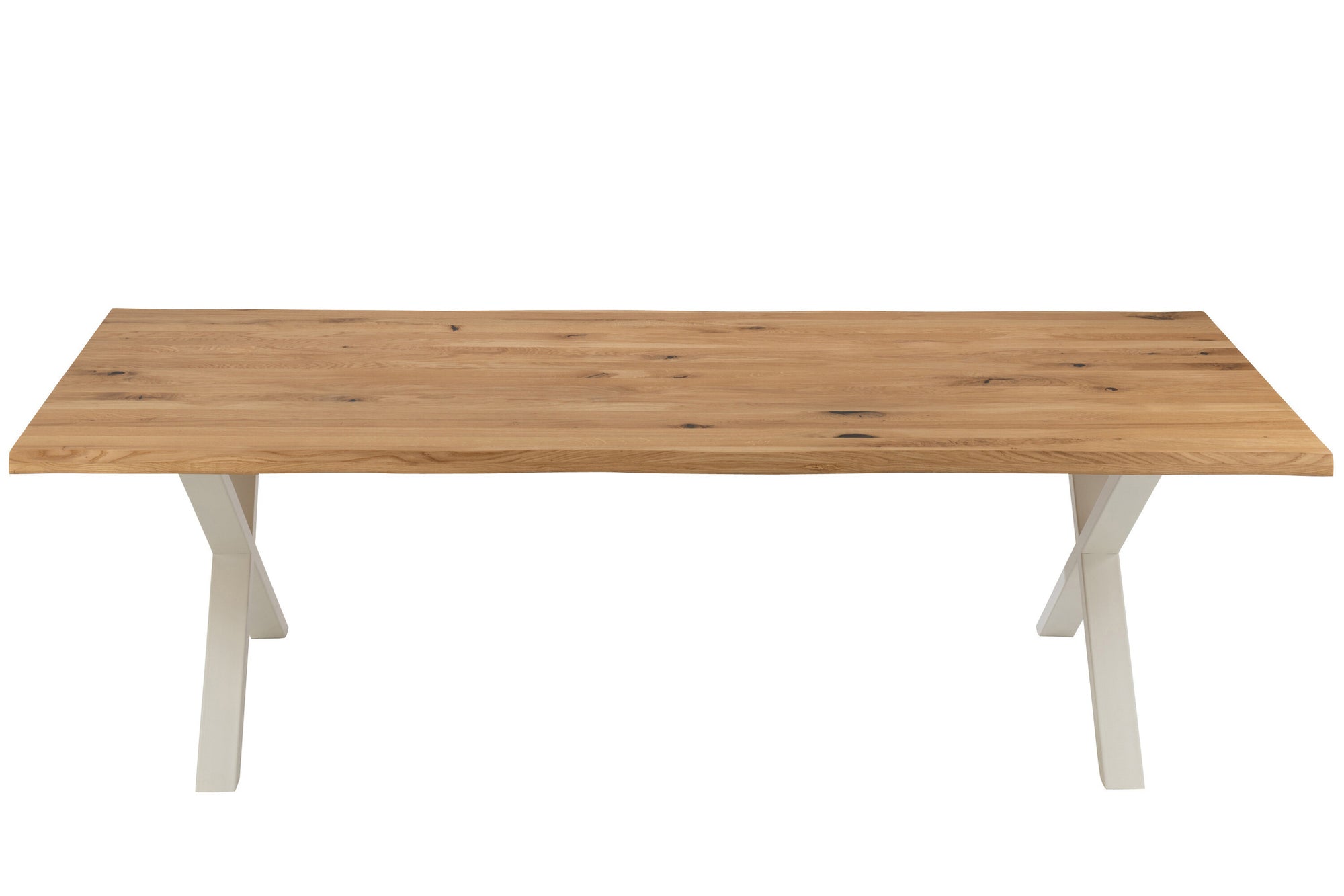 Kruisvormige tafelpoten, staal, wit