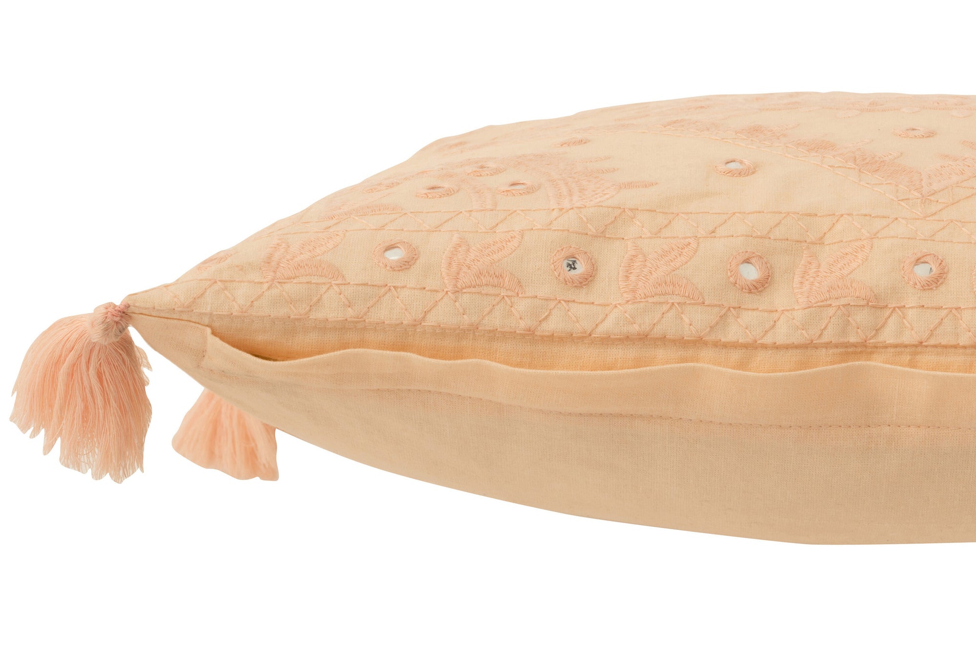 Kussen Ibiza Kwast Katoen Grapefruit