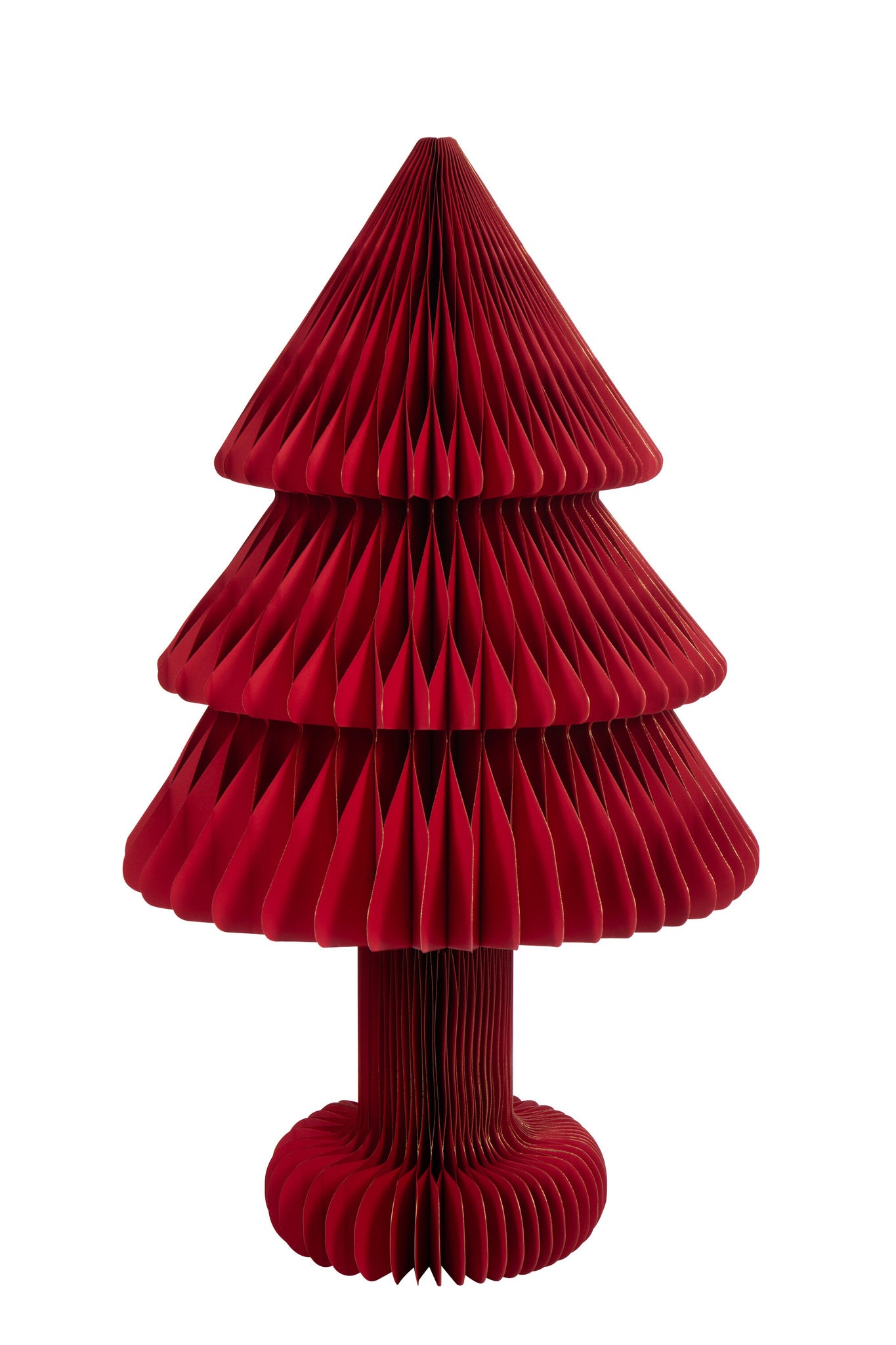J-LINE KERSTBOOM OPVOUWBAAR PAPIER KERST ROOD GROOT