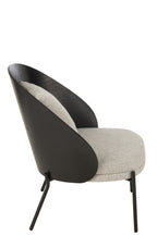 Loungefauteuil Lone Hout/Metaal Zwart/Grijs