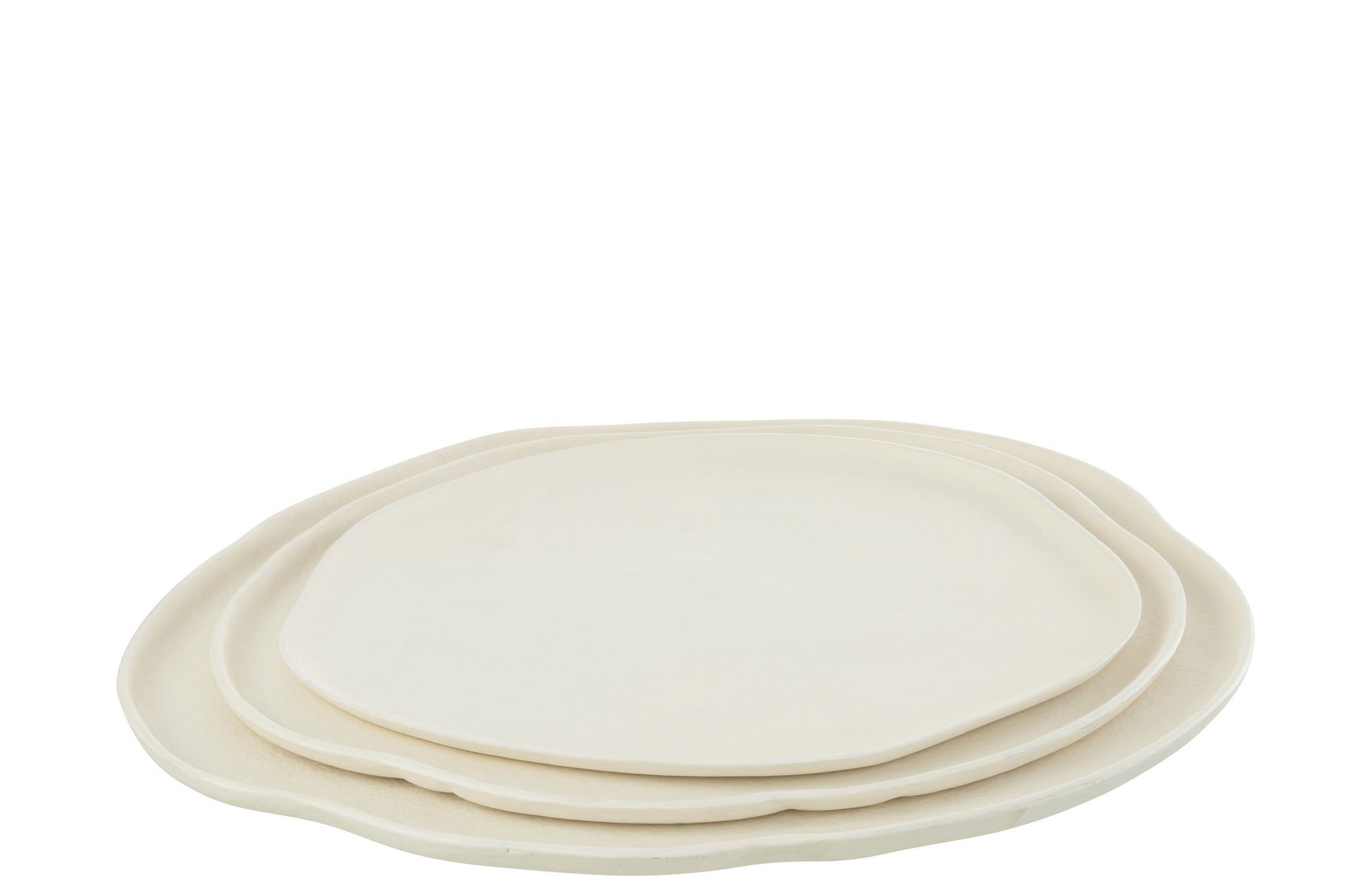 Lade Ronde Aluminium Wit Groot