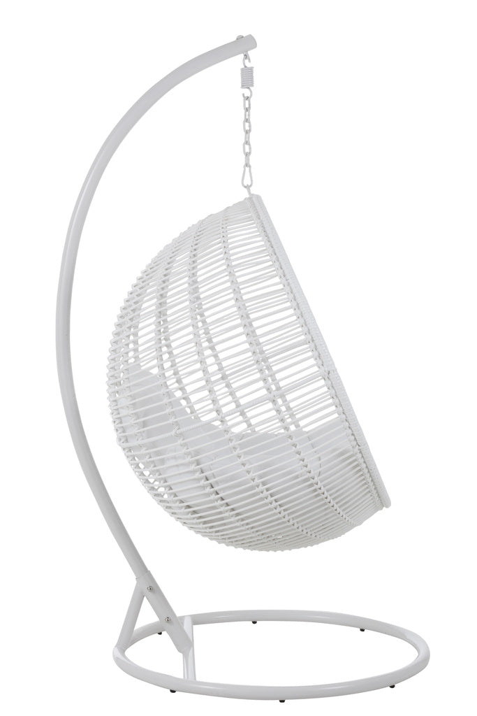 J-LINE HANGSTOEL ROND STAAL WIT