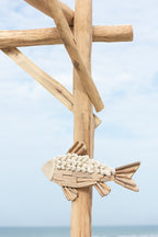 J-LINE HANGER VIS HOUT NATUREL GROOT
