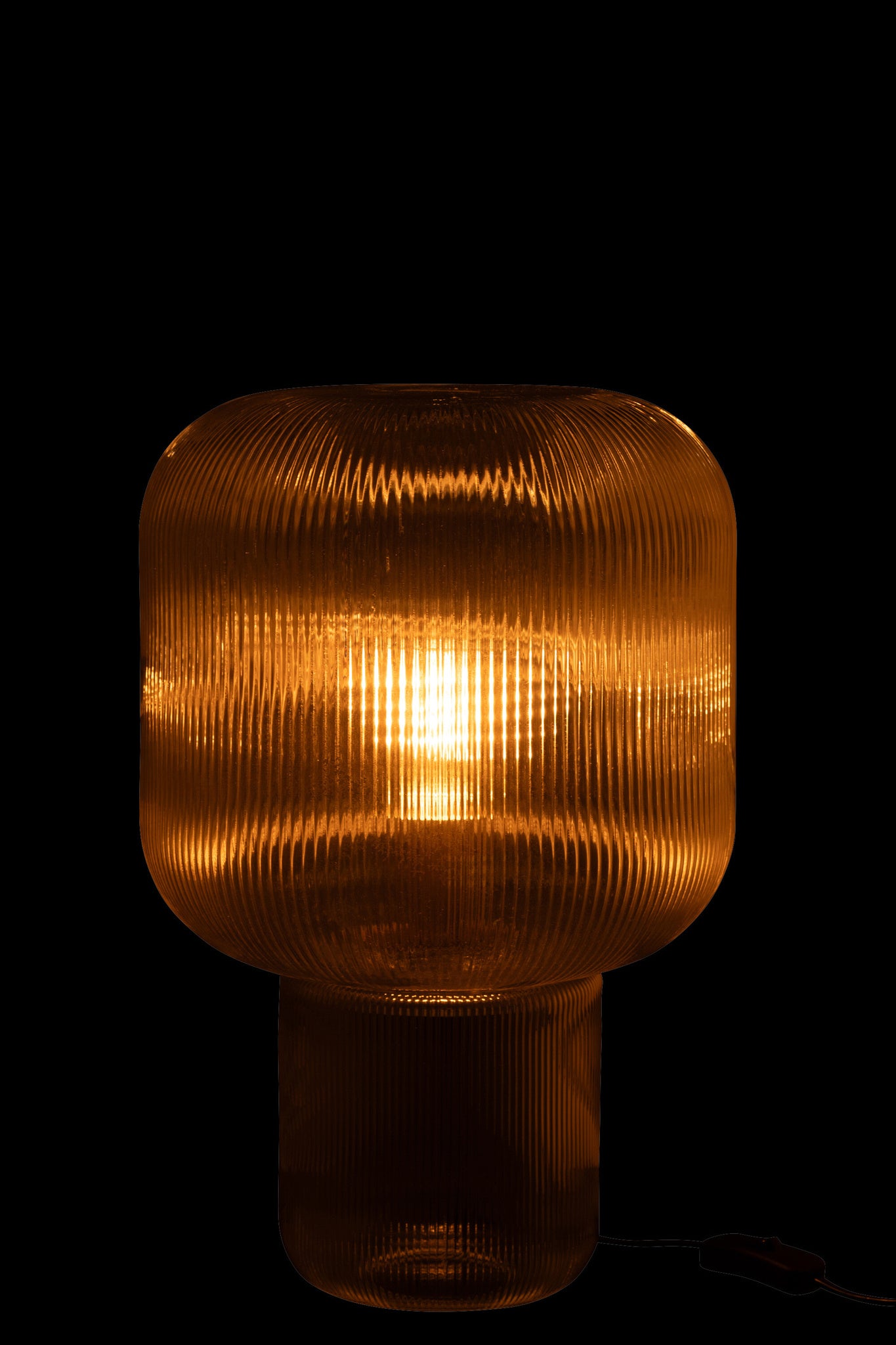 Transparante glazen tafellamp