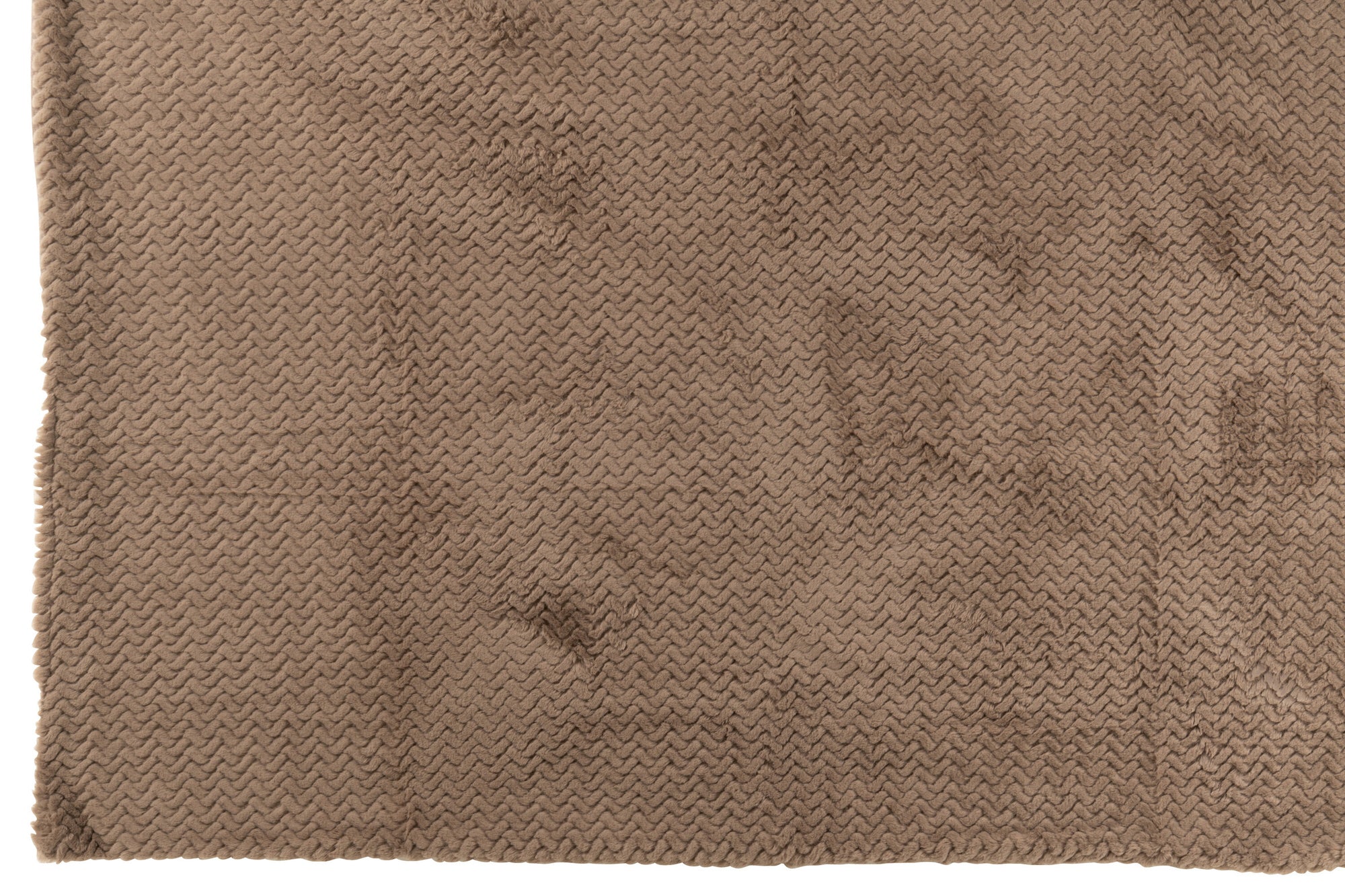 J-LINE DEKENTJE POLYESTER TAUPE