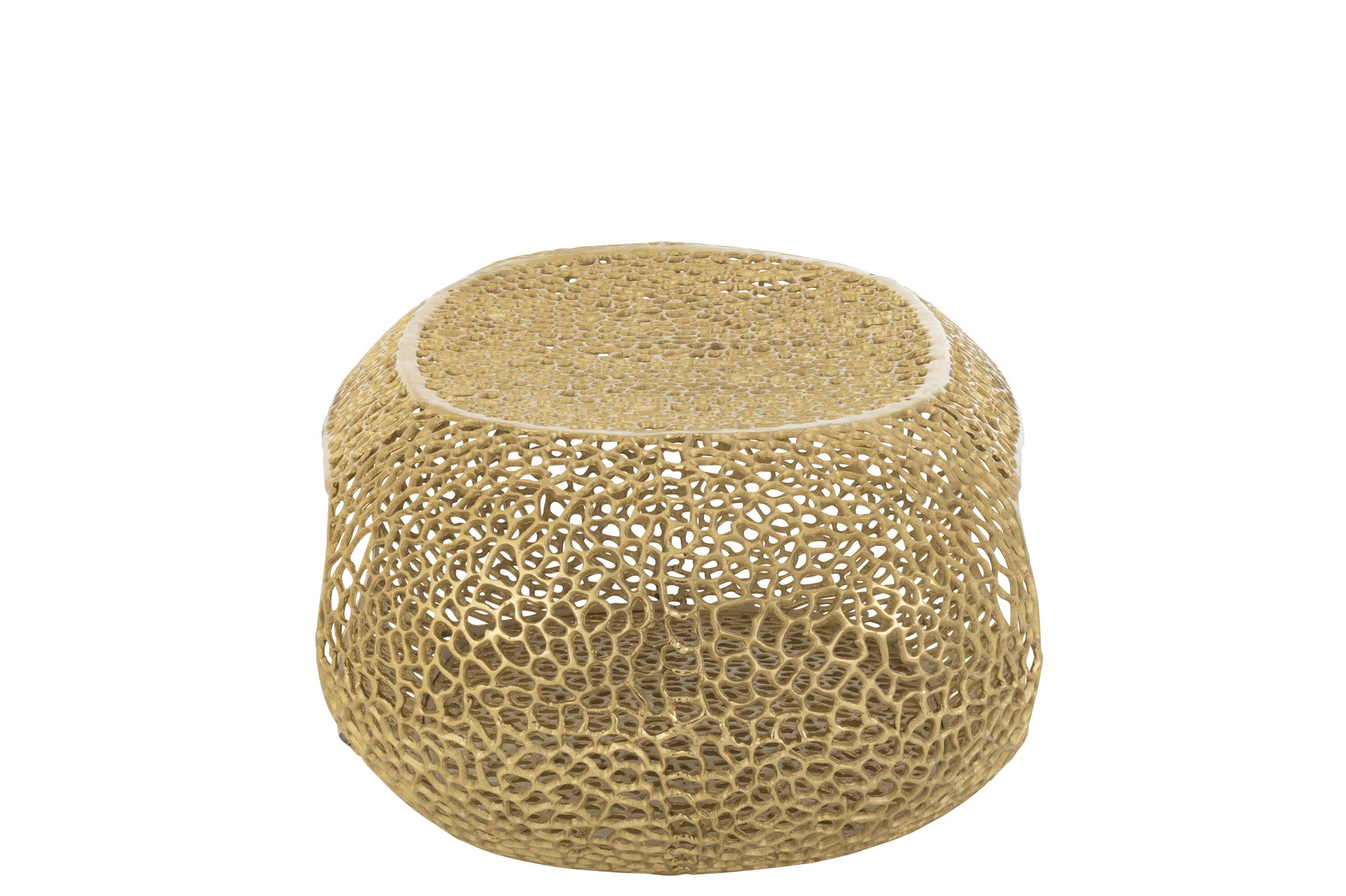 J-LINE SALONTAFEL OVAAL ALUMINIUM GOUDKLEURIG GROOT