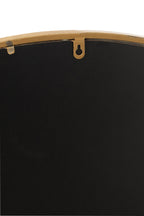 J-LINE RONDE SPIEGEL MONA IJZER/GLAS GOUD EXTRA SMALL