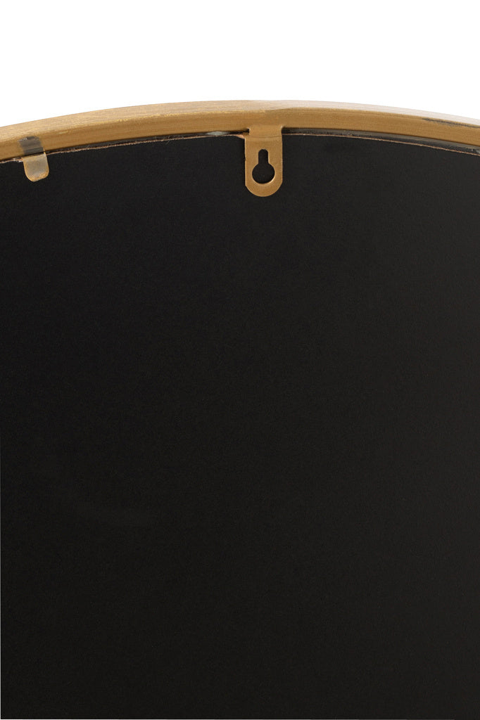 J-LINE RONDE SPIEGEL MONA IJZER/GLAS GOUD EXTRA SMALL
