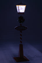 J-LINE STRAATLAMP LED SNEEUW PLASTIC KERST ROOD/GROEN