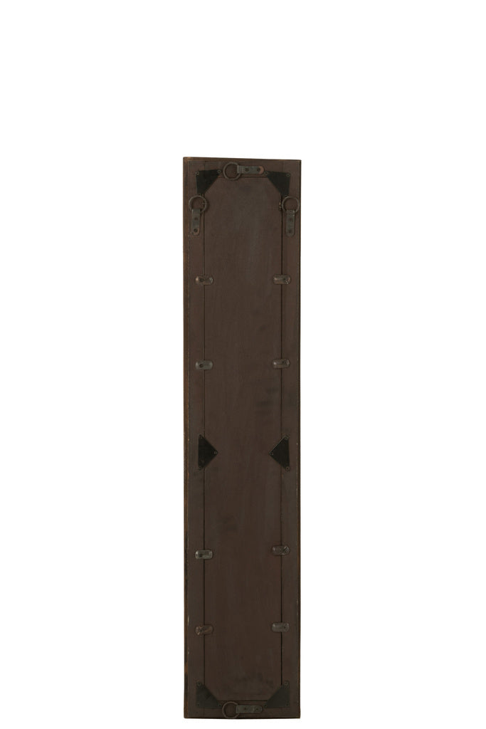 J-LINE WANDSPIEGEL RECHTHOEK HOUT BRUIN SMALL