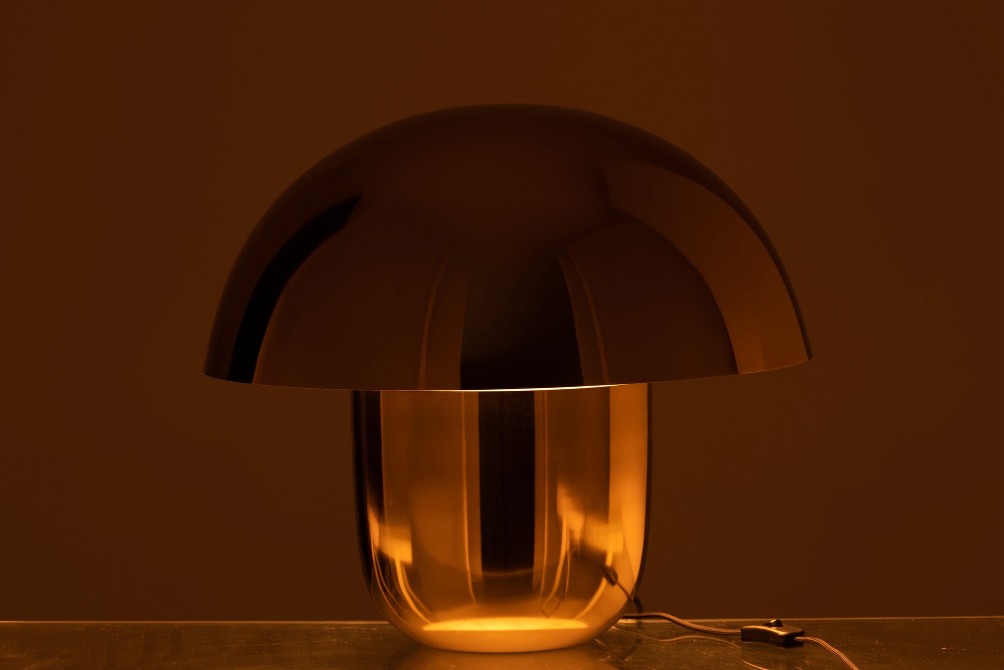 Lamp Paddenstoel Ijzer Goud Groot