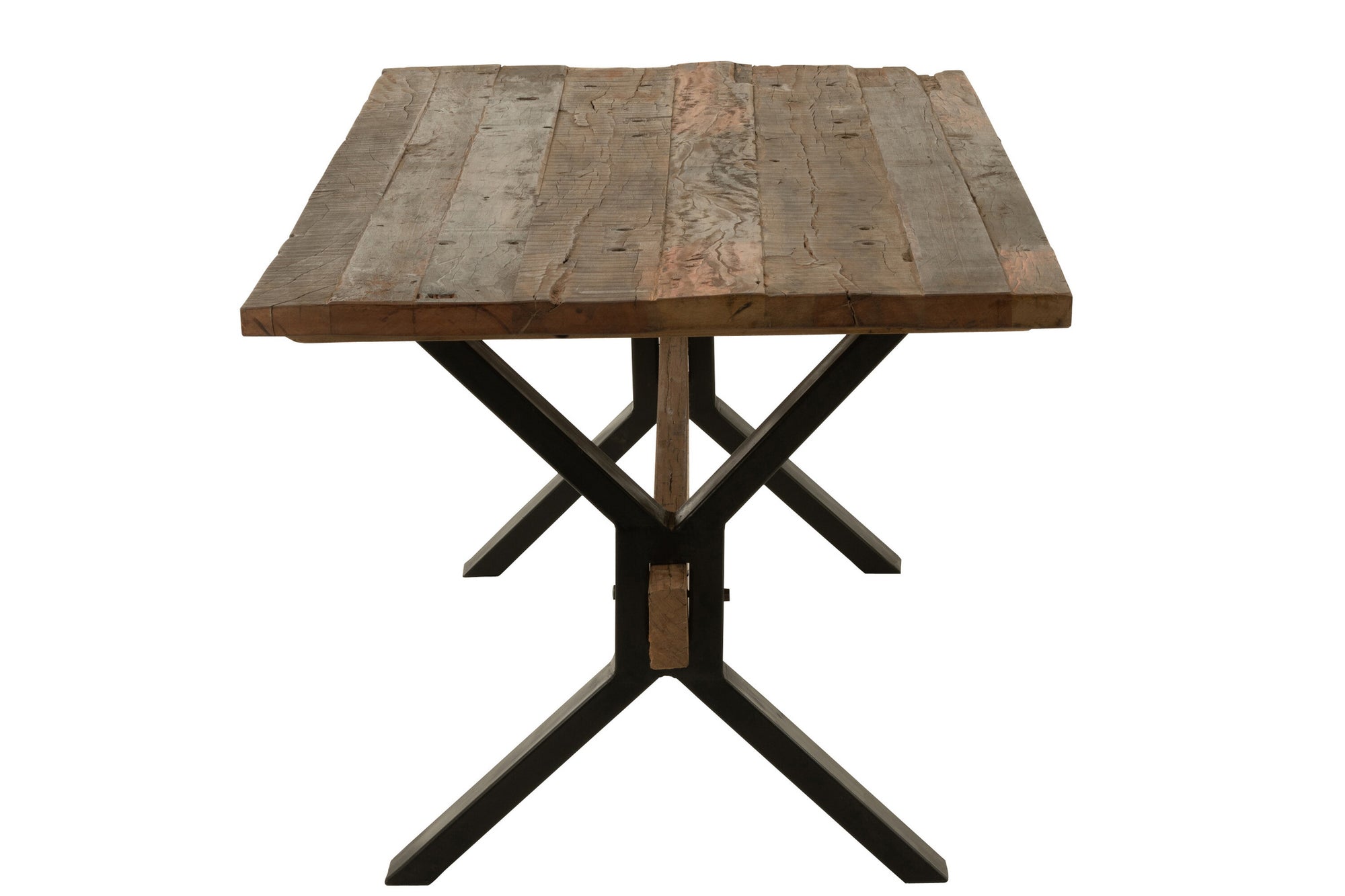 Vintage houten tafel, bruin