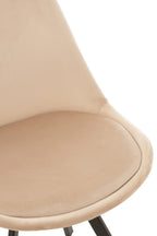 Stoel Helene Metaal/Textiel Beige